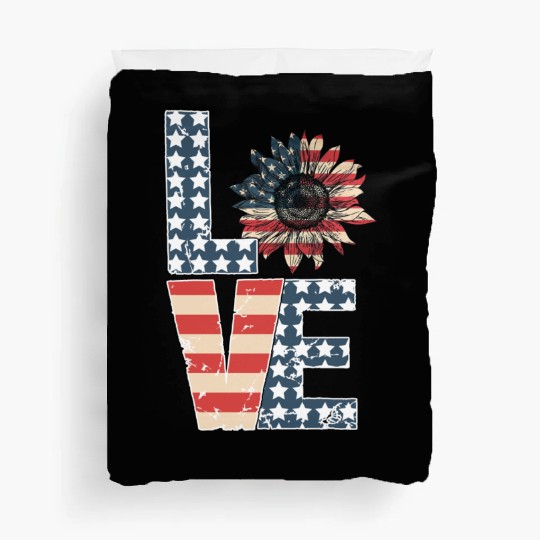 Love 4th Of July Duvet Covers