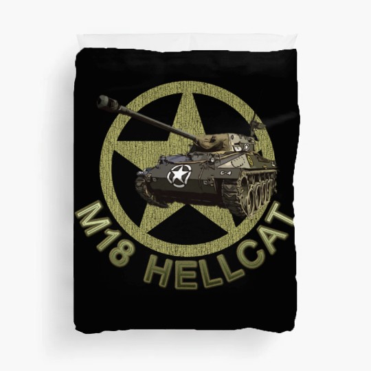 M18 Hellcat WW2 American Tank Destroyer Duvet Covers