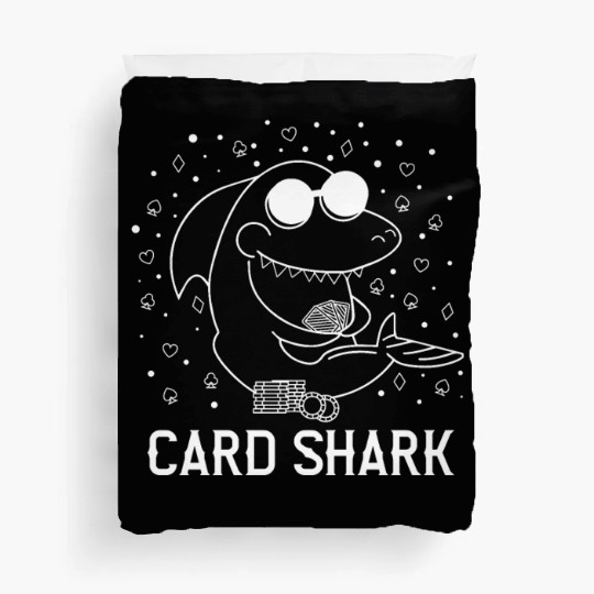 Funny Card Shark Poker Player Gift Duvet Covers