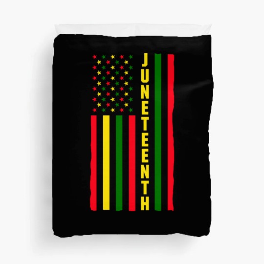 Juneteenth Color Flag Black African American Flag Duvet Covers