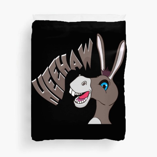 Donkey Laughs Farm Animal laughting Duvet Covers