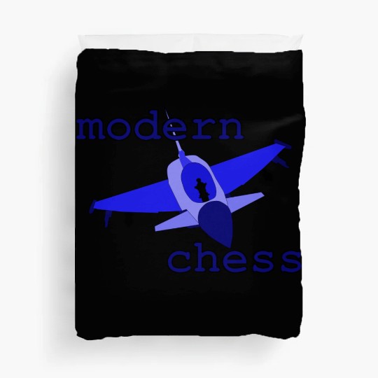 modern chess in royal blue Duvet Covers