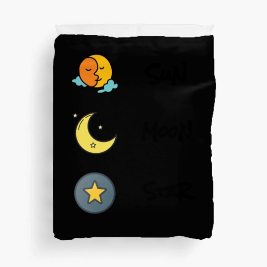 sun moon and star Duvet Covers
