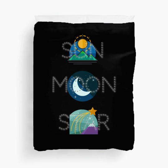 sun moon and star Duvet Covers