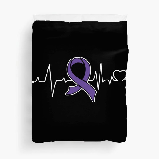 Heart beat- Pancreatic Cancer Awareness Duvet Covers