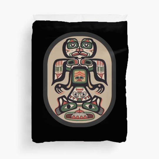 Northwest Native American Indian Haida Tribe Art Duvet Covers