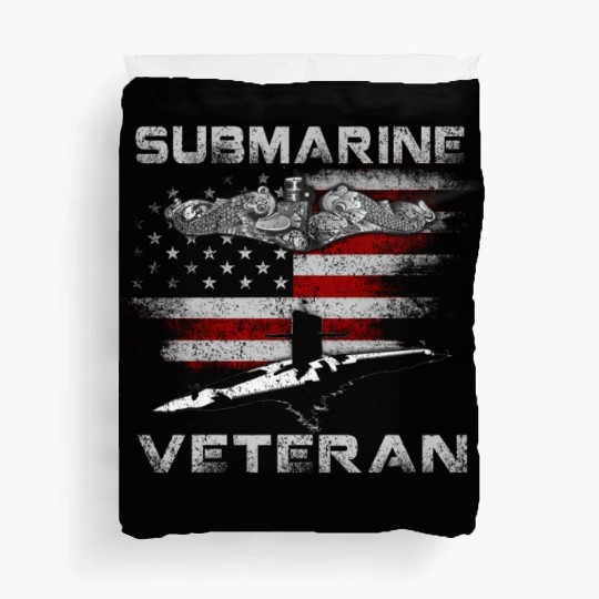 Vintage US Navy Submarine Service Veteran Duvet Covers