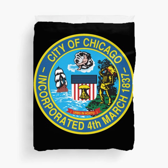 Seal of Chicago, Illinois Duvet Covers