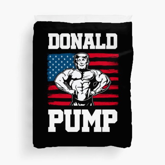 Donald Pump Trump Workout Patriotic Fitness Gym Fu Duvet Covers