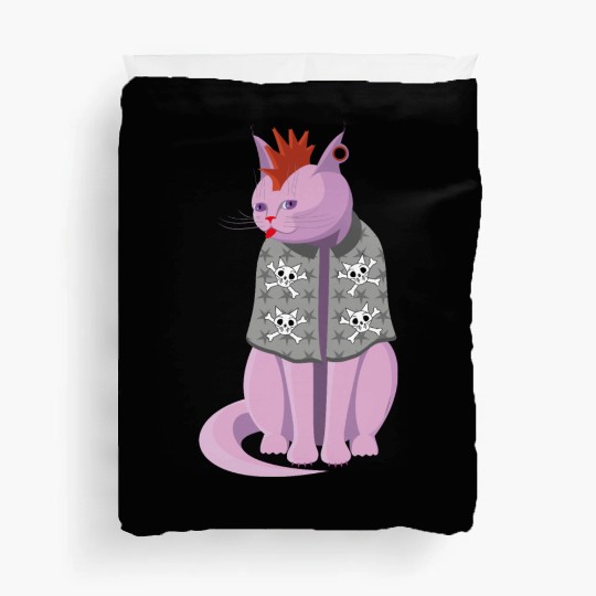 Punk Rock Cat Duvet Covers