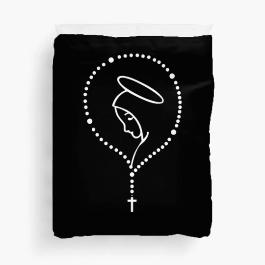 Holy Rosary Virgin Mary Christian Catholic Prayer Duvet Covers