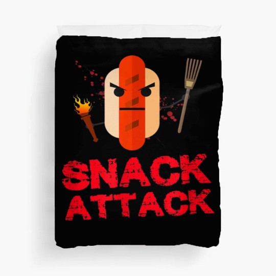 Funny Hot Dog Snack Attack Food Snacks Duvet Covers