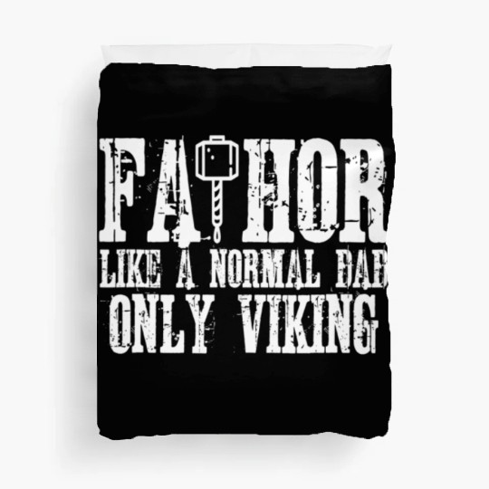Fa-Thor Funny Vikings Fathers Day Duvet Covers