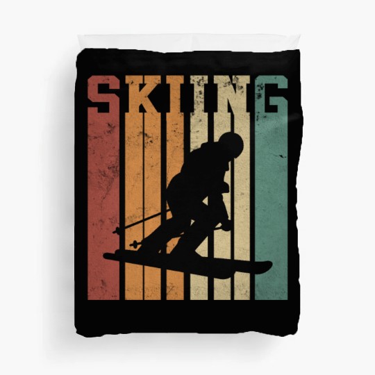 Skiing Skiing Skier Skisport Ski Slope Duvet Covers