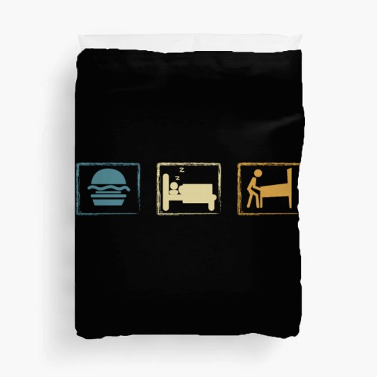 Retro Pinball Eat Sleep Pinball Duvet Covers