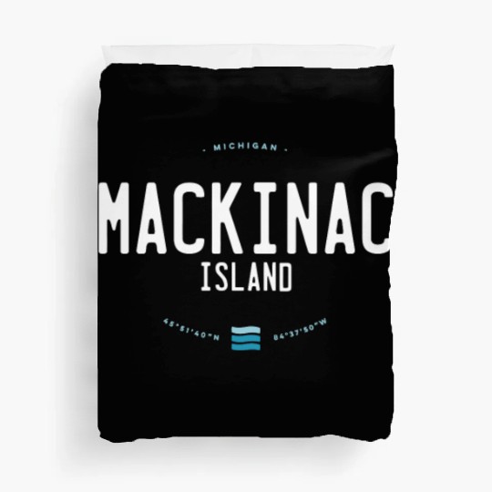 Mackinac Island Michigan Beach Waves Duvet Covers