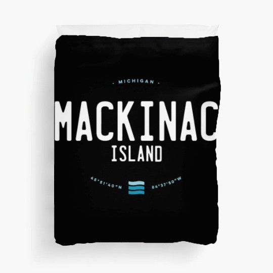 Mackinac Island Michigan Beach Waves Duvet Covers