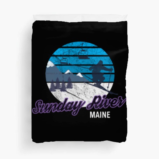 Sunday River Newry Maine New England Ski Snowboard Duvet Covers