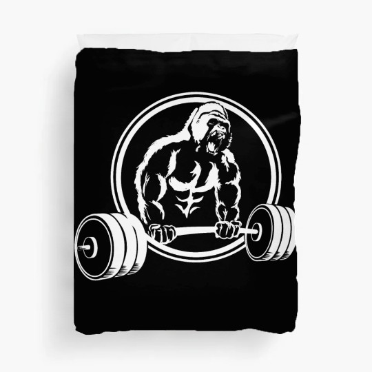 Gorilla Gym Fitness Pump Monkey Scream Duvet Covers