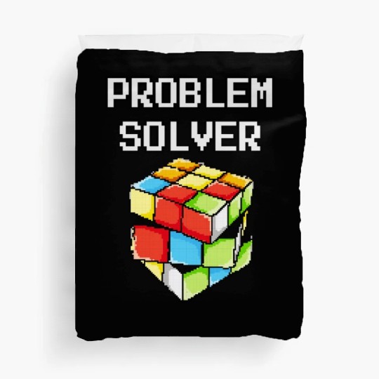 Problem Solver Puzzle Cube Math Nerd Duvet Covers