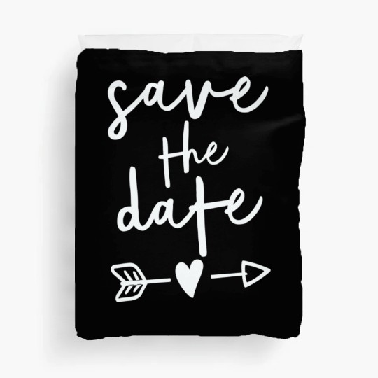 Bride Couple Engagement Save The Date Wedding Duvet Covers