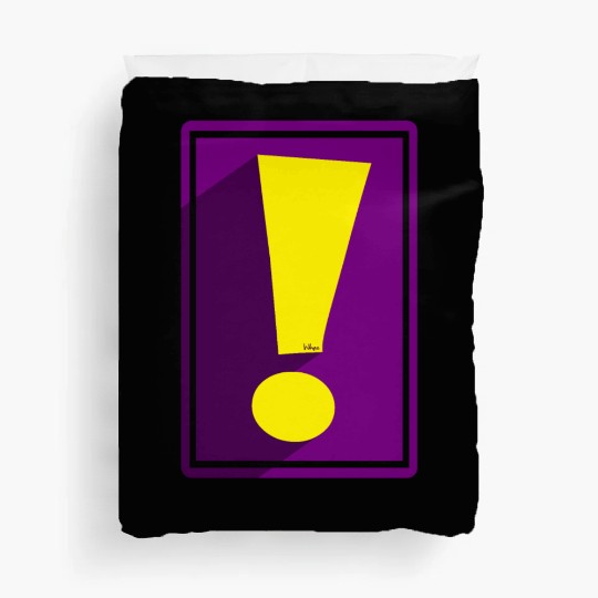 Purple Whee! Shadow Exclamation Point Duvet Covers