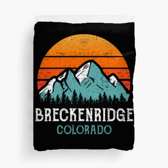 Vintage Breckenridge Duvet Covers Retro Sun Mountains
