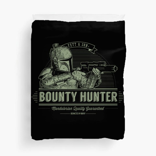 Boba Fett and son Bounty hunter Duvet Covers