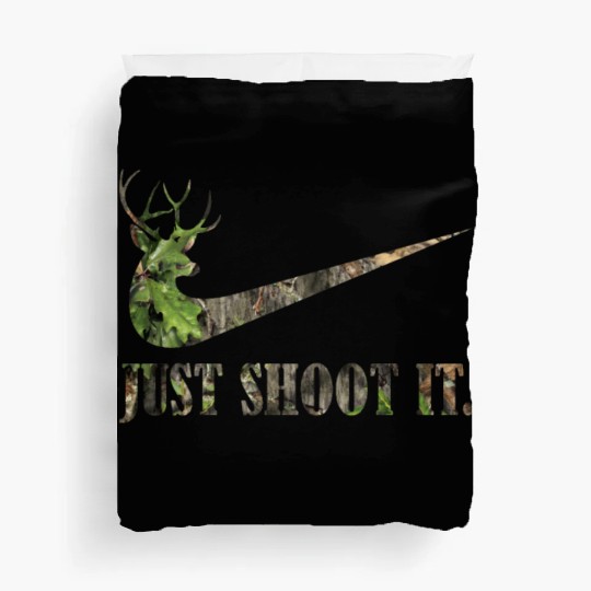 Just Shoot It Deer Hunting Camouflage Duvet Covers