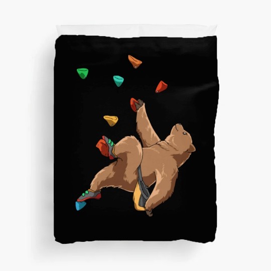 Grizzly Bouldering and Rock Climbing Gift Duvet Covers