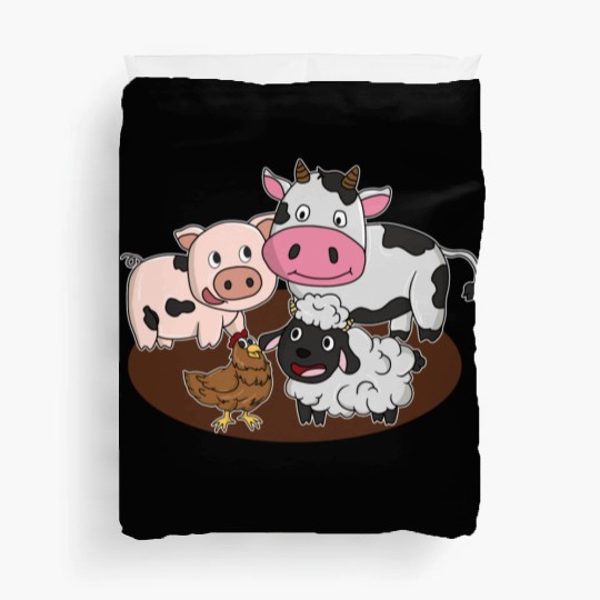 Farm Animals Pig Cow Chicken Sheep Duvet Covers