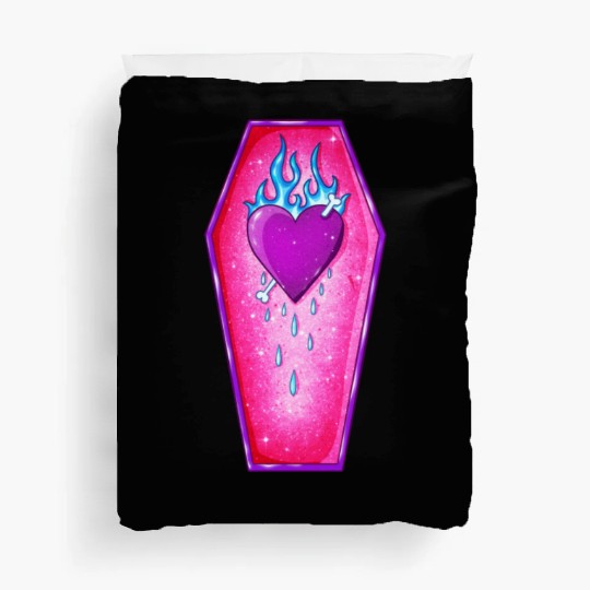Pastel Goth Love Coffin Heart Duvet Covers
