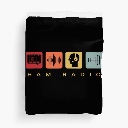 Ham Radio Operator Retro Amateur Radio Duvet Covers