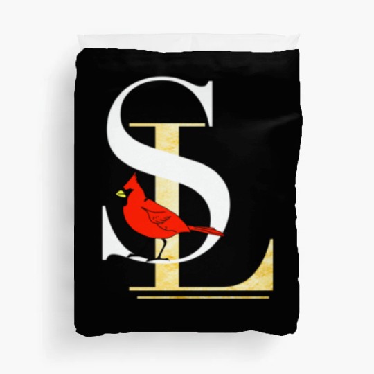 Saint Louis Red Cardinal Dress Elegant Font Design Duvet Covers