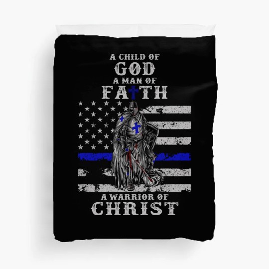 Police Officer Knight Templar A Child Of God A Man Duvet Covers