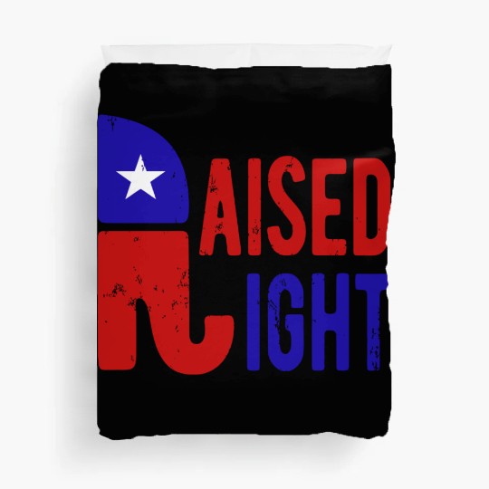 Raised Right Proud Republican Elephant Logo Usa Duvet Covers
