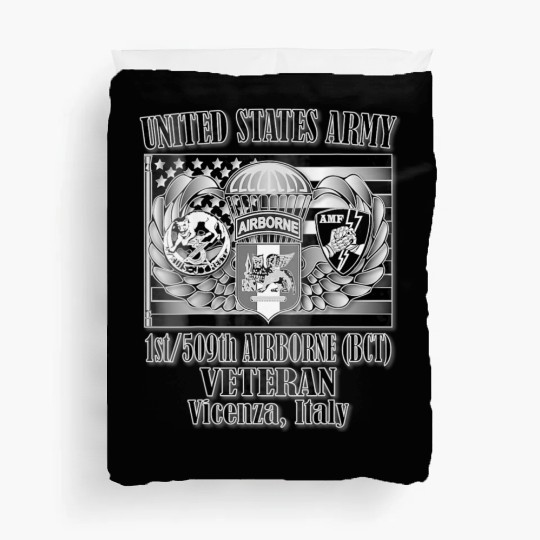 1 509th Airborne BCT Veteran Back Design Duvet Covers