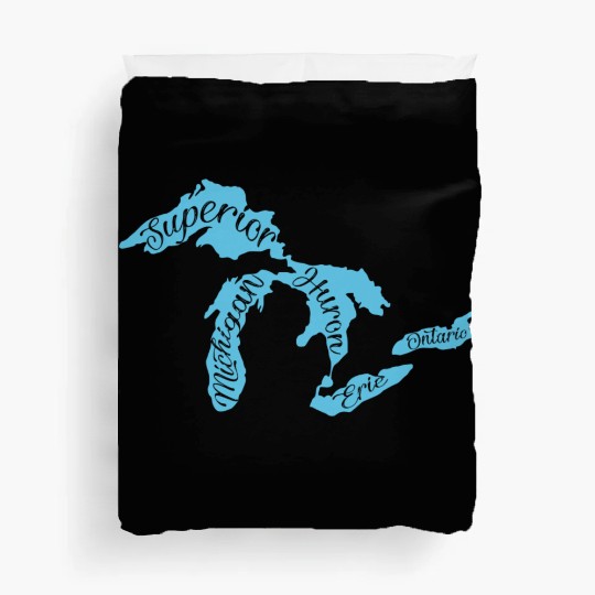 Great Lakes Michigan Detroit Michigan Great Lake Duvet Covers