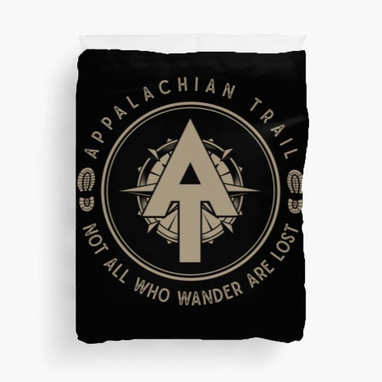 Appalachian Trail Logo Hiking Wander in the US Duvet Covers