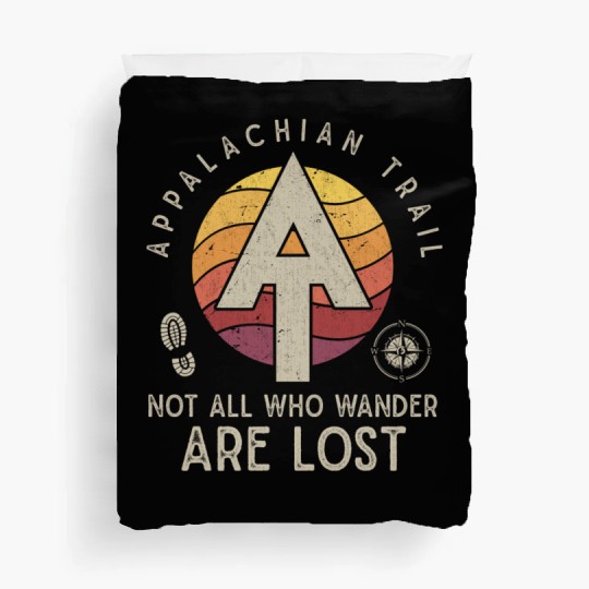 Appalachian Trail Logo Hiking Wander in the US Duvet Covers