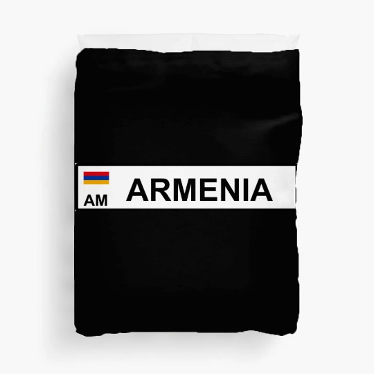 Realistic Armenia License Plate Sticker Duvet Covers