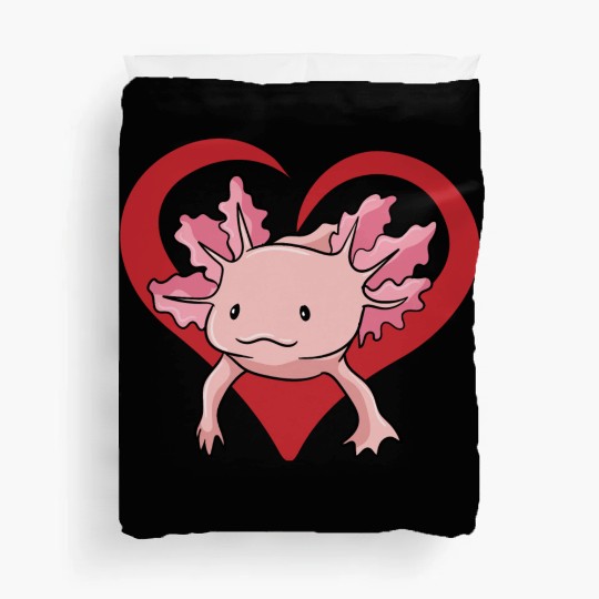 Axolotl Lover Valentine's Day Gift Duvet Covers
