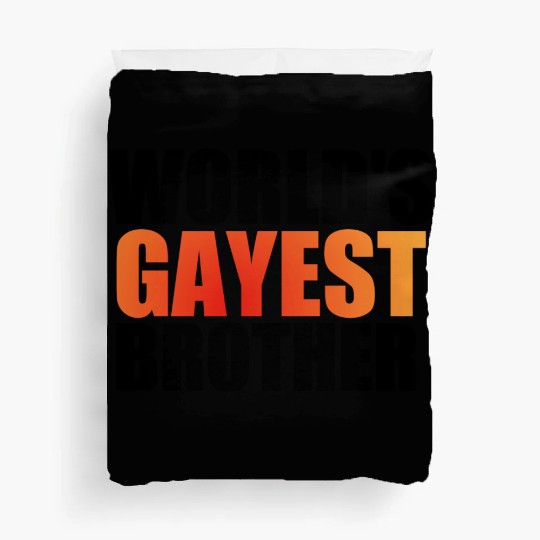 World's gayest brother funny gay Duvet Covers