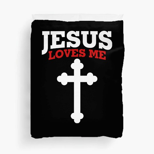 Jesus loves me, Jesus, Christian Duvet Covers