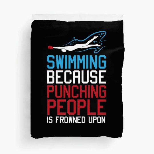 Funny Swimming Swimmer Swim Duvet Covers