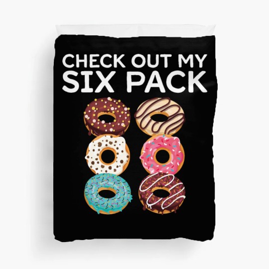 Six Pack Donut Gym Abs Calories Hilarious Gift Duvet Covers