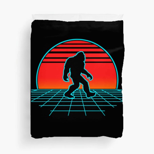 Bigfoot Retro Vintage 80s Vaporwave Bears Animal L Duvet Covers