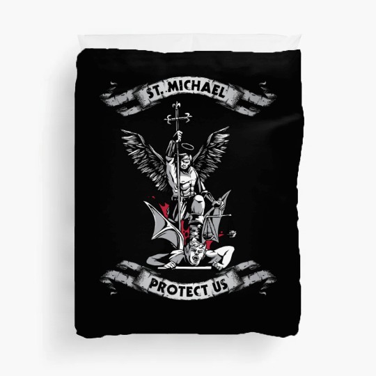 Archangel Saint Michael Protect Us Defend Us Duvet Covers