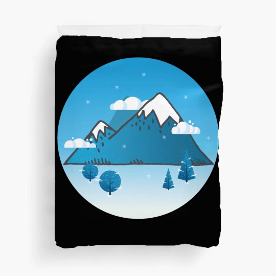 Snowy Blue Aesthetic Duvet Covers
