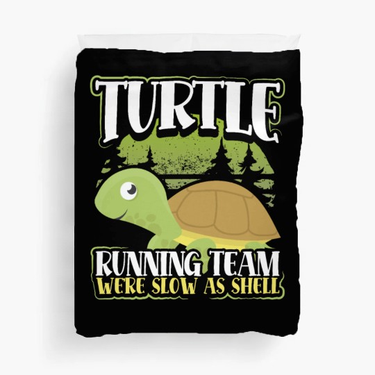 Turtle Running Team Duvet Covers